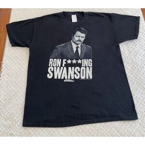 Ron F***ing Swanson Park's and Recreation 2010 T-shirt men’s L America Comedy